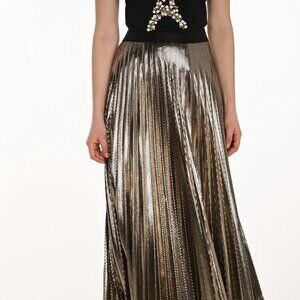 254271 Knit Skirt Black and Gold by FRANK LYMAN
